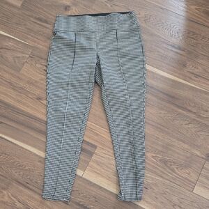 Nine West Black & Gray Pull-On Leggings